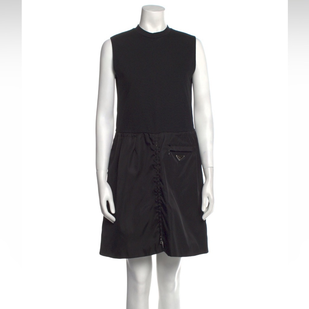 Prada nylon mini shift dress Small